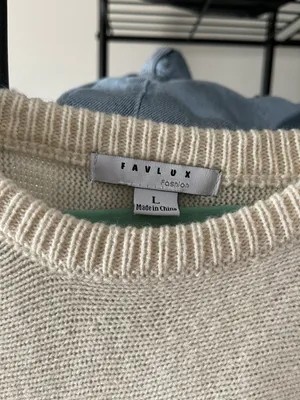 Cream Open Sleeve Cropped Spring Sweater White Size L thumbnail 3