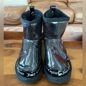 JUICY COUTURE Black Faux Fur Winter Boots thumbnail 2