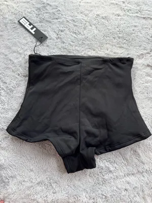 TA3 Boyshortie Swim Bottom High Waist Full Coverage Black XXS thumbnail 4