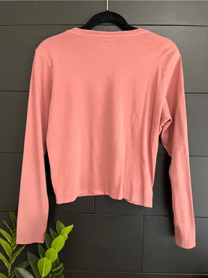 VICTORIA’S SECRET PINK Dusty Rose Long Sleeve Tee Women’s T-shirt Sz M EUC thumbnail 3