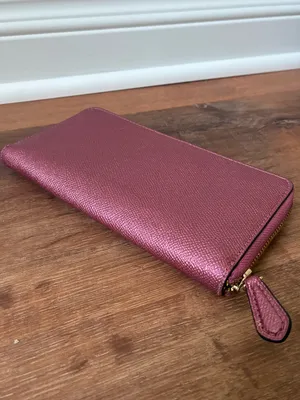 Coach Metallic Crossgrain Leather Zip-Around Long Wallet F21068 thumbnail 10