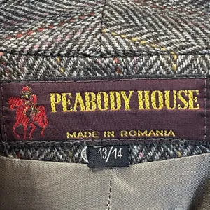 Vintage Peabody House Womens 13/14 Blazer Herringbone Brown Wool‎ Blend Lined thumbnail 5