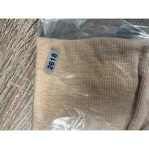 Enza Costa Womens Tank Top Ribbed Double V-Neck Tan Medium thumbnail 6