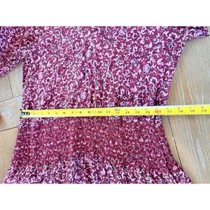 Derek Lam 10‎ Crosby Paisley Mini Dress Womens Burgundy Pink Size 6 thumbnail 6