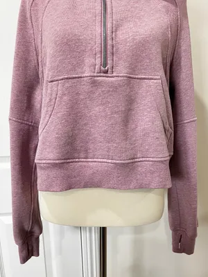 Lululemon Scuba Oversized Half-Zip Hoodie Heathered Pink Taupe Size XS/S Fleece thumbnail 12