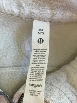 Lululemon Scuba Oversized Funnel-Neck Half Zip in Heathered Bone thumbnail 4