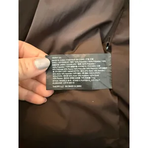 Theory brown stand up collar down fill puffer jacket size small thumbnail 6