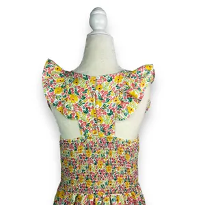 Anthropologie Cool Mode Ditsy Floral Smocked Bodice Midi Dress thumbnail 7