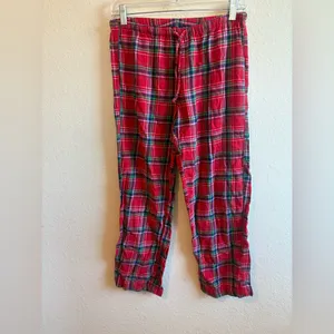 Ralph Lauren Red Green Plaid Flannel Pajama Set Size Small thumbnail 4