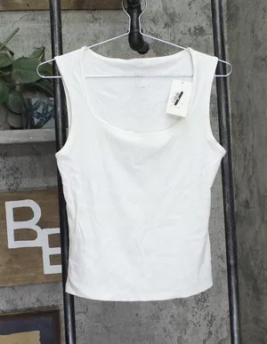 A New Day Womens Ribbed Tank Top 93517192 White S thumbnail 1
