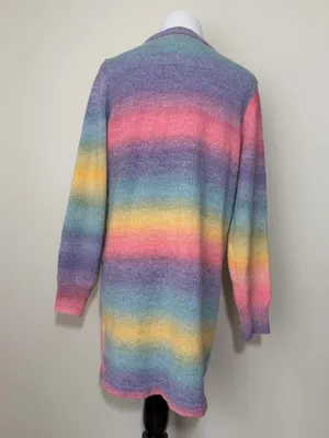 Grace Karin Ombré Rainbow Open Front Cardigan Sweater thumbnail 3