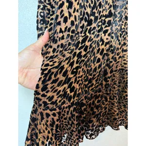 Tuckernuck Leopard Print Burnout Ruffle‎ Hem Shirt Dress XS Brown thumbnail 15