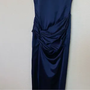 HOUSE OF CB 'Roxanne' Navy blue Thigh Slit Maxi Dress NWOT size M‎ thumbnail 11