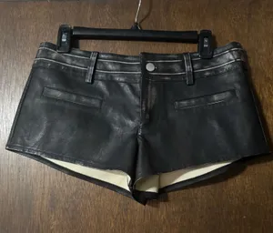 Forever 21 Distressed faux leather shorts M thumbnail 1