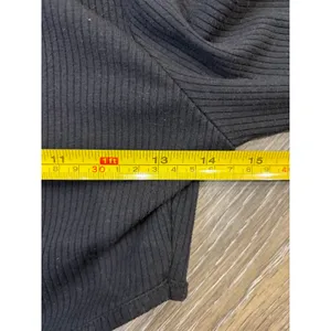 Urban Outfitters Cutout Mini Dress Womens Medium Black Ribbed thumbnail 4