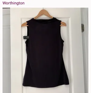 Worthington Black Cowl Neck Top thumbnail 2