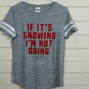 PINK Victoria’s Secret Gray Graphic Tee size S thumbnail 4