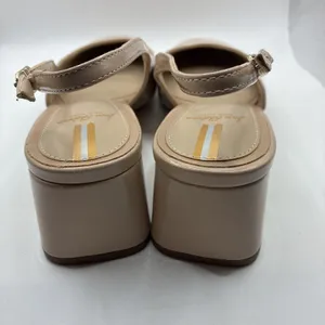 Sam Edelman Women’s Terra Slingback Block Heel Pumps Tan Nude Square Toe 7.5 New thumbnail 3