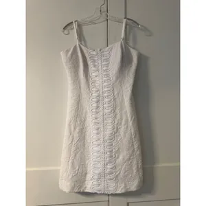 NWT Lilly Pulitzer Perry Stretch Dress Resort White Pineapple Pucker Jacquard 12 thumbnail 3