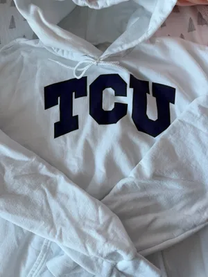 TCU white hoodie Size L thumbnail 2