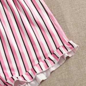 SHEIN Slogan And Stripe Print Pajama Set thumbnail 6