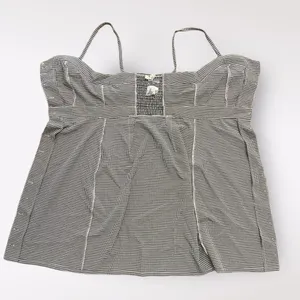 Honey Punch‎ NWOT Gingham Button-Up Short Mini Dress Size S Black White thumbnail 5