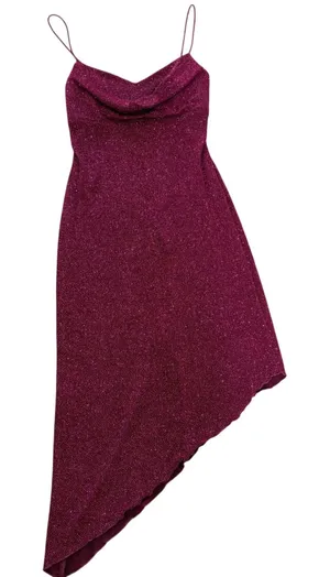 B. Smart Y2k‎ Red Sparkle Glitter Sexy Evening Gown Prom Dress Sz M USA Made Metallic 90s thumbnail 1