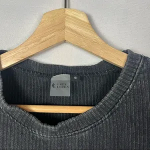 Cara Loren Active Faded Black‎ Ribbed Crop Athletic Tank Top M thumbnail 3