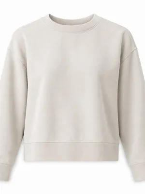 Athleta Seasoft Crewneck Sweatshirt Cream S thumbnail 2