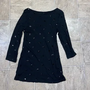Old Navy Elegant Black Sequin Top thumbnail 2