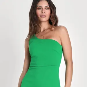 Lulus Green One Shoulder Good Times Only Maxi Dress thumbnail 9