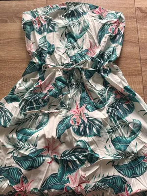 Tropical Strapless High/Low Dress thumbnail 4