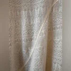 Self Esteem Boho Burnout Lace Top Womens XL Ivory‎ Excellent Geometric V-Neck thumbnail 3