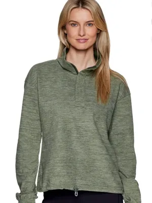 Avalanche Olive Green Half-Zip Pullover Sweatshirt thumbnail 1