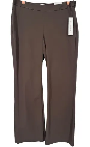 NWT Coldwater Creek Womens Modern Fit Brown Cotton Stretch Wide Leg Pants Size 8 thumbnail 1