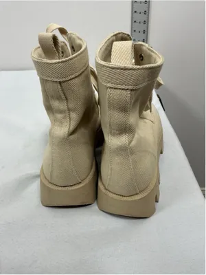Womans Mix No 6 Jenson Lace Up Platform Ankle Combat Boots 7 M Tan thumbnail 4