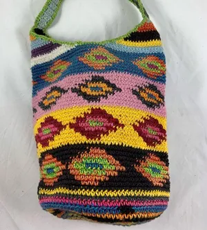 Hippie Tube Style Knitted hobo bag thumbnail 3