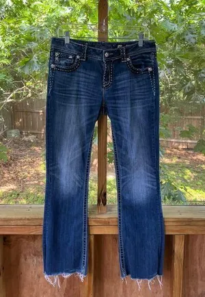 Miss Me Women's Signature-Rise Boot Cut Jeans Size 30 thumbnail 1