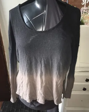 We the Free flowy ombré dipped long sleeve top thumbnail 1