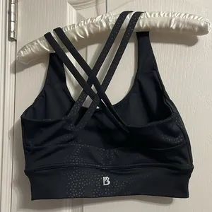💖 BuffBunny Strappy Black Spotted Sports Bra thumbnail 4