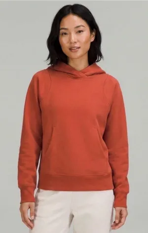 LULULEMON Loungeful Hoodie Sweatshirt Pullover Fleece in Red Rock Size 6 thumbnail 1