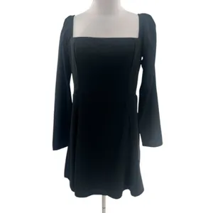 NWT Abercrombie & Fitch portrait day dress black sz L‎ thumbnail 4