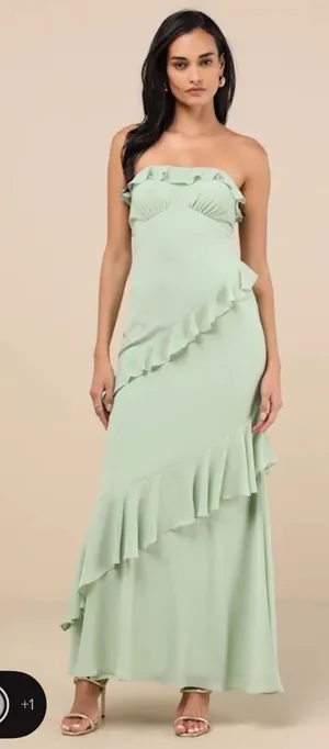 NWT Lulus Strapless Dress thumbnail 1