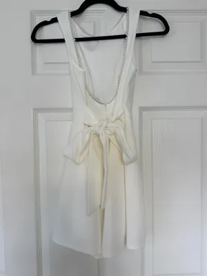 Lucy in the Sky White Dress with bow thumbnail 4