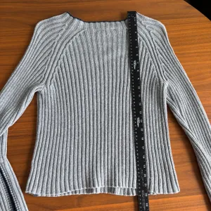 90s Vintage DKNY Jeans Sweater L Gray Ribbed Zipper Cuff Grunge Y2K Gorpcore Ski thumbnail 13