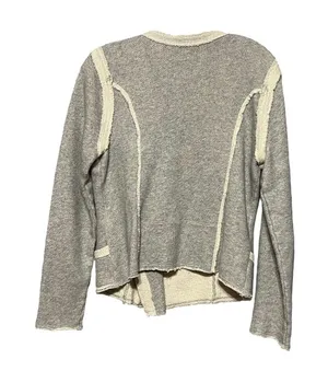 The Great Lucky Brand Lucky Lotus Softest Knit Asymmetric Full Zip Moto Sweater L thumbnail 4