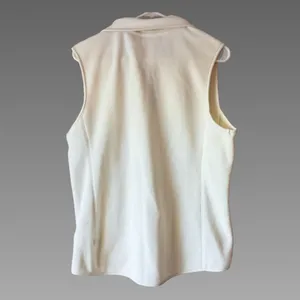 Old Navy Cream Fleece Vest-Lg thumbnail 2
