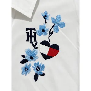 Tommy Hilfiger White Floral Embroidered Button Down Shirt Blouse NWT XS thumbnail 3
