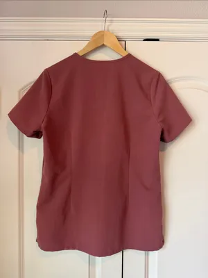 Figs Catarina Scrub Top Size Small Brown Red thumbnail 3