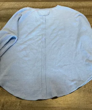We The Free Light Blue Waffle Knit Long Sleeve Top thumbnail 1
